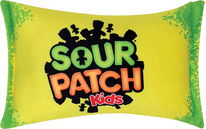 iscream Sour Patch Kids Package 18" x 12" Pillow Set with Mini SPK Candy Pillows