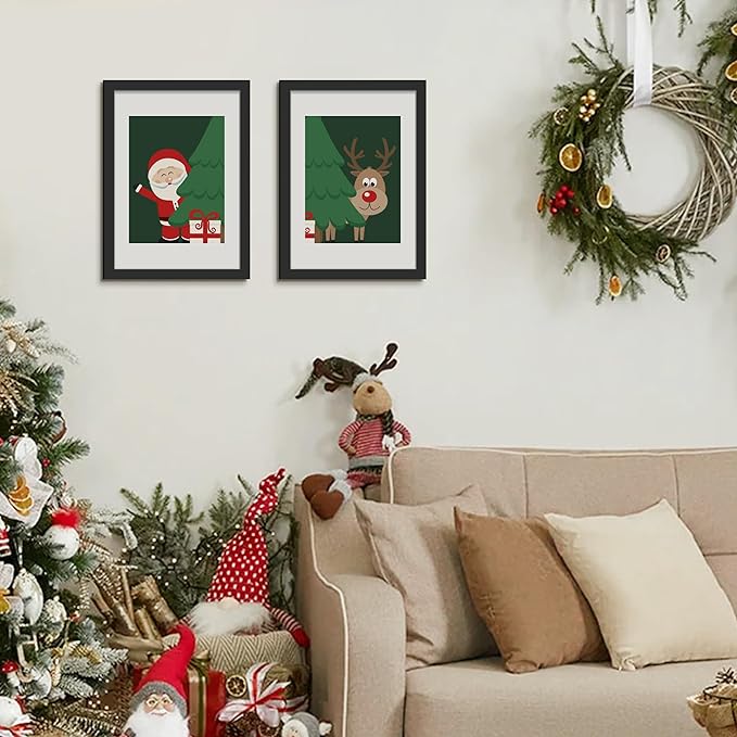 upsimples A3 Picture Frame, Display Pictures 8.3x11.7 with Mat or 11.7 x 16.5 Without, Wall Hanging Poster Frames, Black, 1 Pack