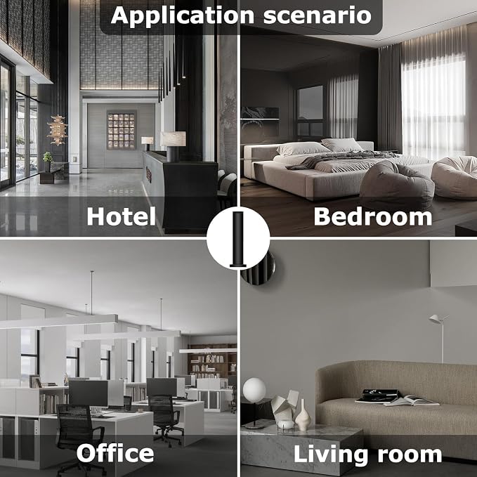 Hotel Scent Diffuser Machine -Cordless Rechargeable Diffuser for Whole House- Scent Air Machine for Home -App Bluetooth Control - Waterless Essential Oil Diffuser for Large Room, Studio Office -Black