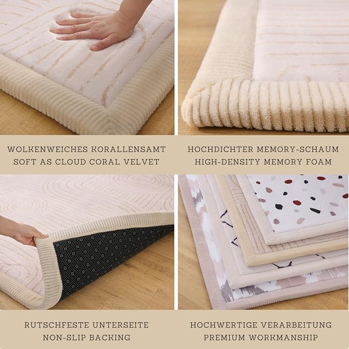 Hakuna Matte CloudSoft Baby Play Mat for Floor 60" x 80" Zen Garden – Coral Velvet Memory Foam Rug for Crawling & Cozy Play – Non-Slip, Water-Resistant, Easy-Care Tummy Time Mat, Playmat for Playpen