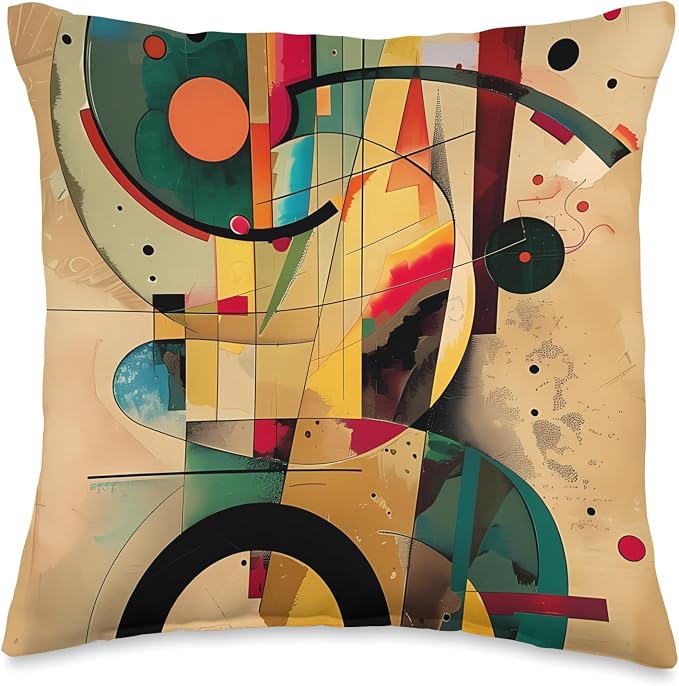 Abstract Art Tropical Composition by Vassily Kandinsky Throw Pillow