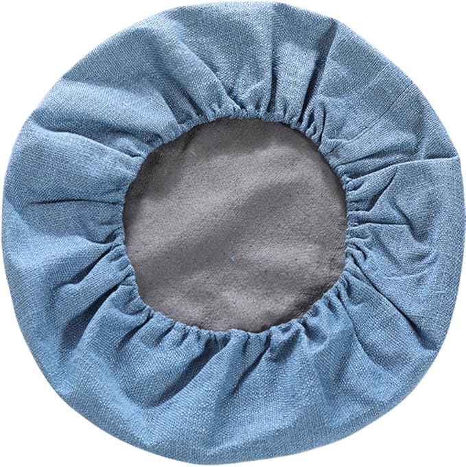 Round Floor Pillow Cover Tatami Floor Cushion Cover Straw Japanese Futon Cover Meditation Seating Ottoman Throw Protector for Living Room Indoor Outdoor Sky Blue,23.62 inches