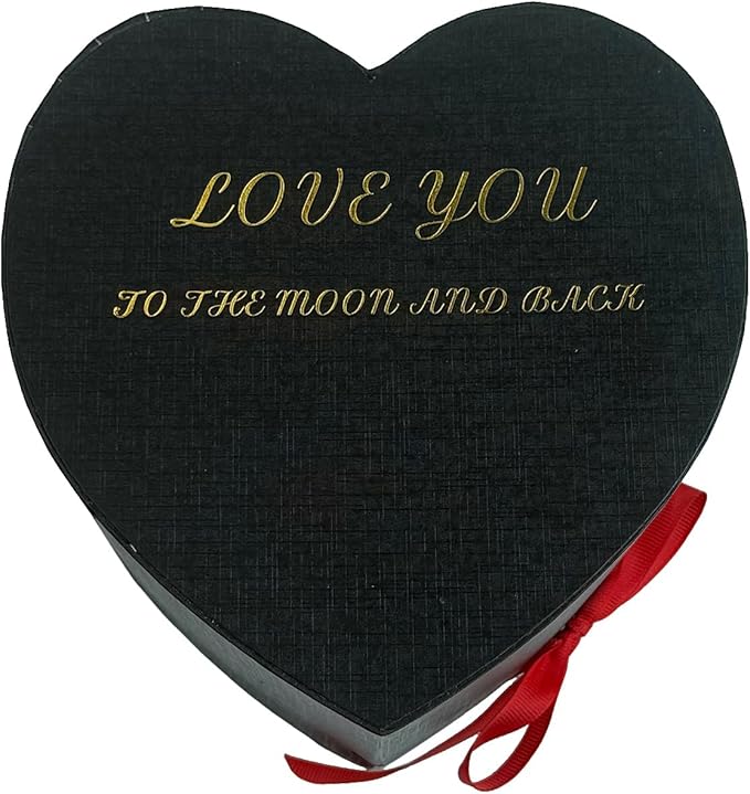 Preserved Roses Heart Shape Box Valentines Day Gifts for Her Mothers Day Forever Flowers (Multicolor-red, One Size)