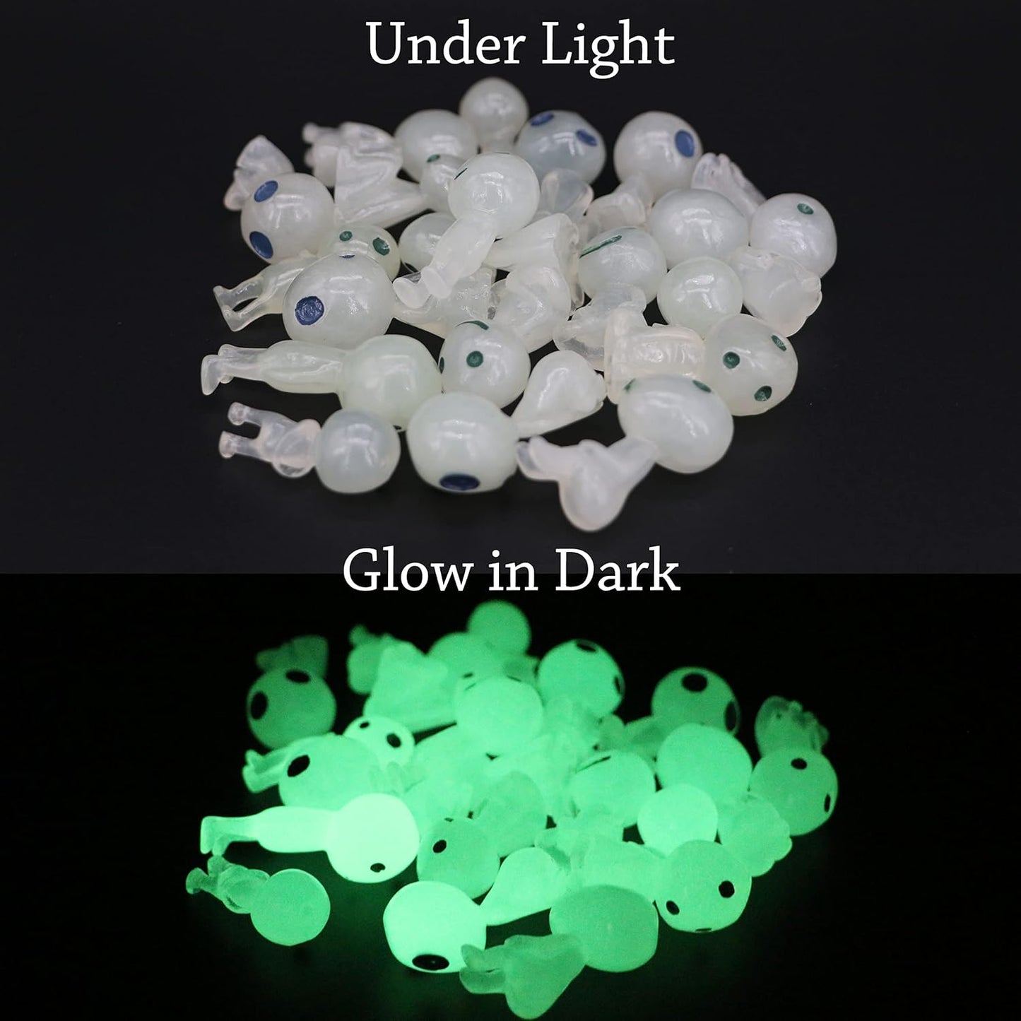 Fairy Garden Accessories Tree Elves Glow in Dark Alien Decor Miniature Luminous Ghost kit for Micro Landscape Decoration Outdoor Status Patio Lawn Yard Kit (20 Green)