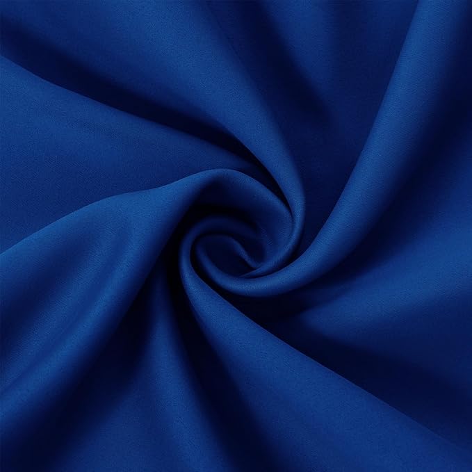 LEMOMO Royal Blue Blackout Curtains 66 x 63 Inch Length/Set of 2 Curtain Panels/Thermal Insulated Room Darkening Blackout Curtains for Bedroom