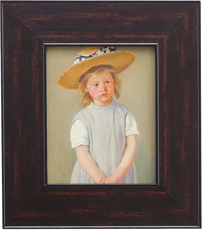 DIY Wood Plein Air Frame for Canvas 8x10, 3.1" Wide Antique Canvas Frame, Floater Frames for Oil painting, Antique Picture Floating Frames (8"x10", Black Walnut)