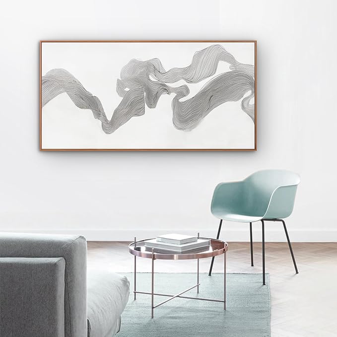 Abstract Canvas Wall Art Abstract Mist Texture Art With White Background Artwork Canvas Prints Canvas Picture Contemporary Wall Art Bedroom Living Room Office Decoration Framed Ready To Hang 24x48 Inch