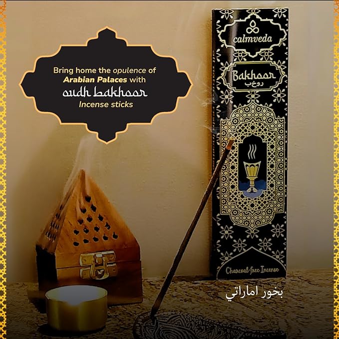 Arabian Oud Bakhoor Incense Sticks - بخور اماراتي (3 Variants, 40+ Incense) Deep Warm Arabic Incenses Like Al Nasaem, Hoor Alain & Al Raheeb Oud Bukhoor | Perfect Islamic Gifts or Eid Gifts