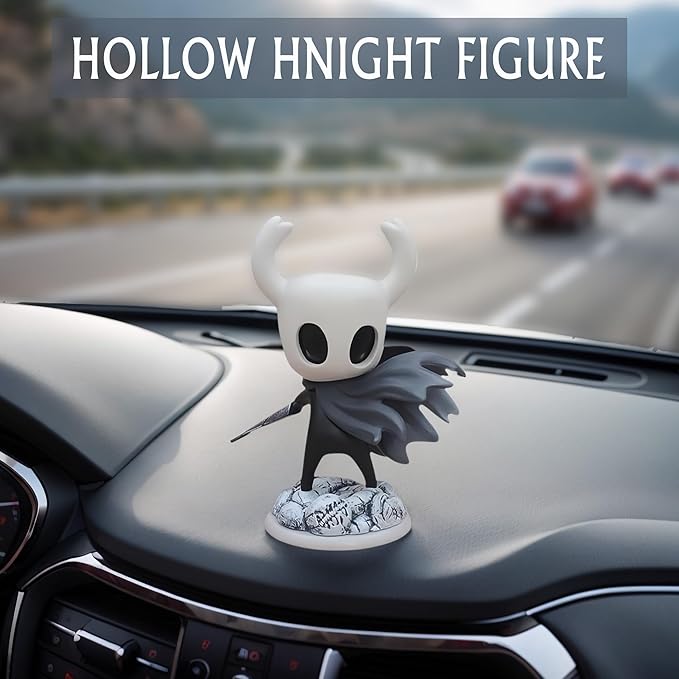 Knight Figure Statue, Hollow Knight Merch Action Figure, Home Decor Cartoon Collectible Figurine, Car Dashboard Ornament Cute Figure Collectible, Popular Game Gift for Enthusiasts. (Knight)