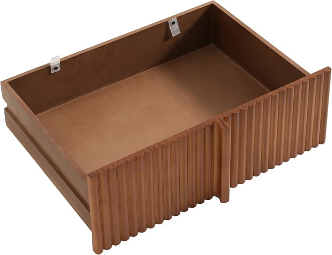 Christopher Knight Home Endes Modern Side Table with Drawer, Living Room Sofa End Table, Small Coffee Table with Storage, Walnut