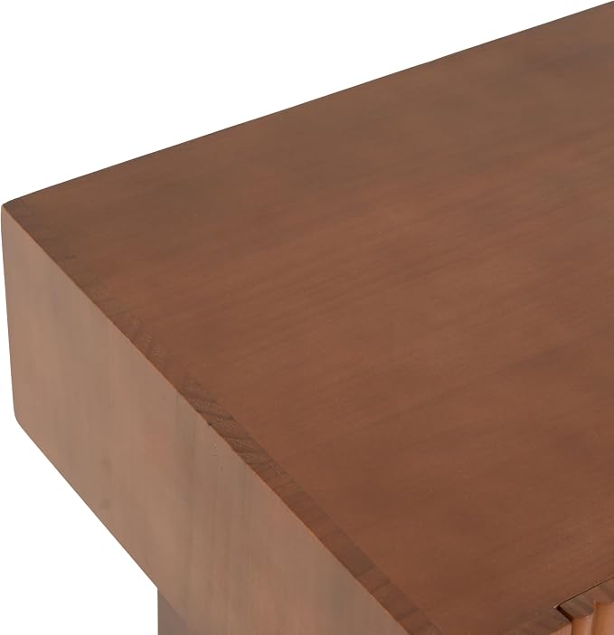 Christopher Knight Home Endes Modern Side Table with Drawer, Living Room Sofa End Table, Small Coffee Table with Storage, Walnut