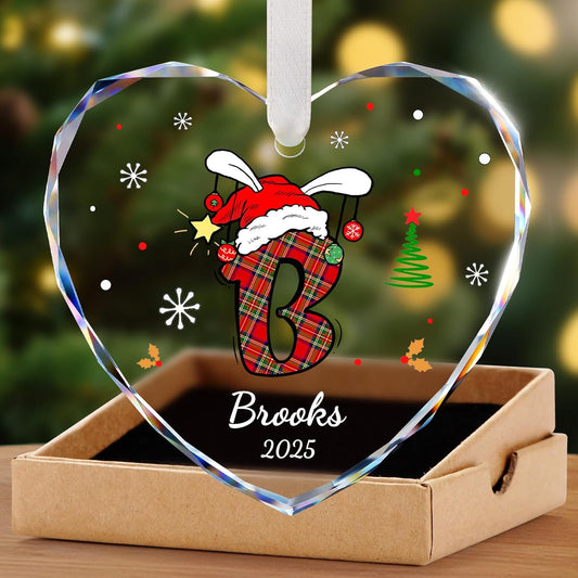 Personalized Christmas Ornaments, Name Ornaments for Christmas Tree, Custom Letter Christmas Ornament Keepsake Gifts for Kids and Adults, Stocking Name Tags