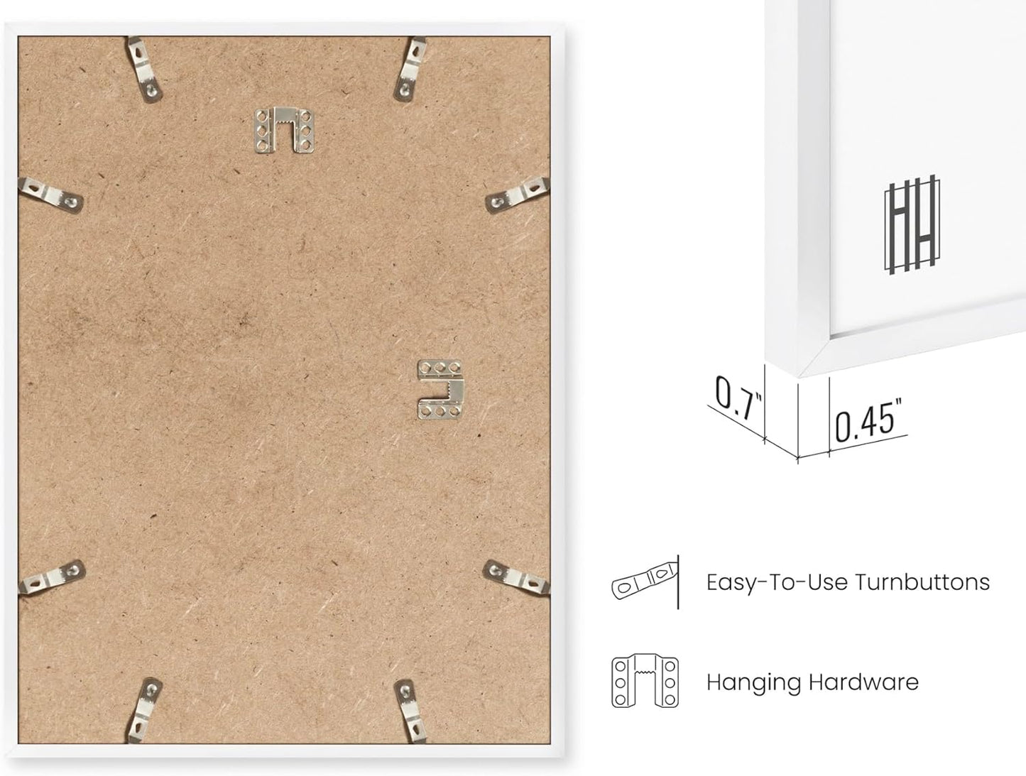 Haus and Hues 16x24 White Oak Wood Picture Frames Set of 25 - Premium Bulk Picture Frames 16x24 Bundle - Elegant Gallery Wall Frame Set for Posters, Art Display - Ideal for Wall Decor in Home & Office