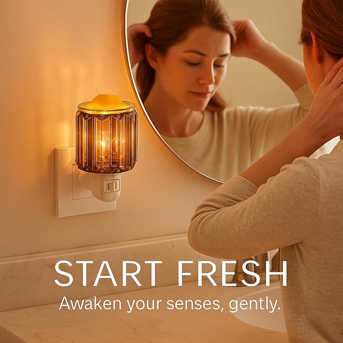 MeplLivs Warmers Pluggable Fragrance Warmer- Decorative Plug-in for Warming Scented Candle (Golden)