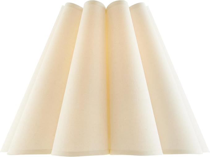 Aspen Creative 34088 Box Pleated Large Empire Spider Construction Lamp Shade, Cream Linen Fabric, 7-1/2" Top x 18" Bottom x 13-1/2" Slant