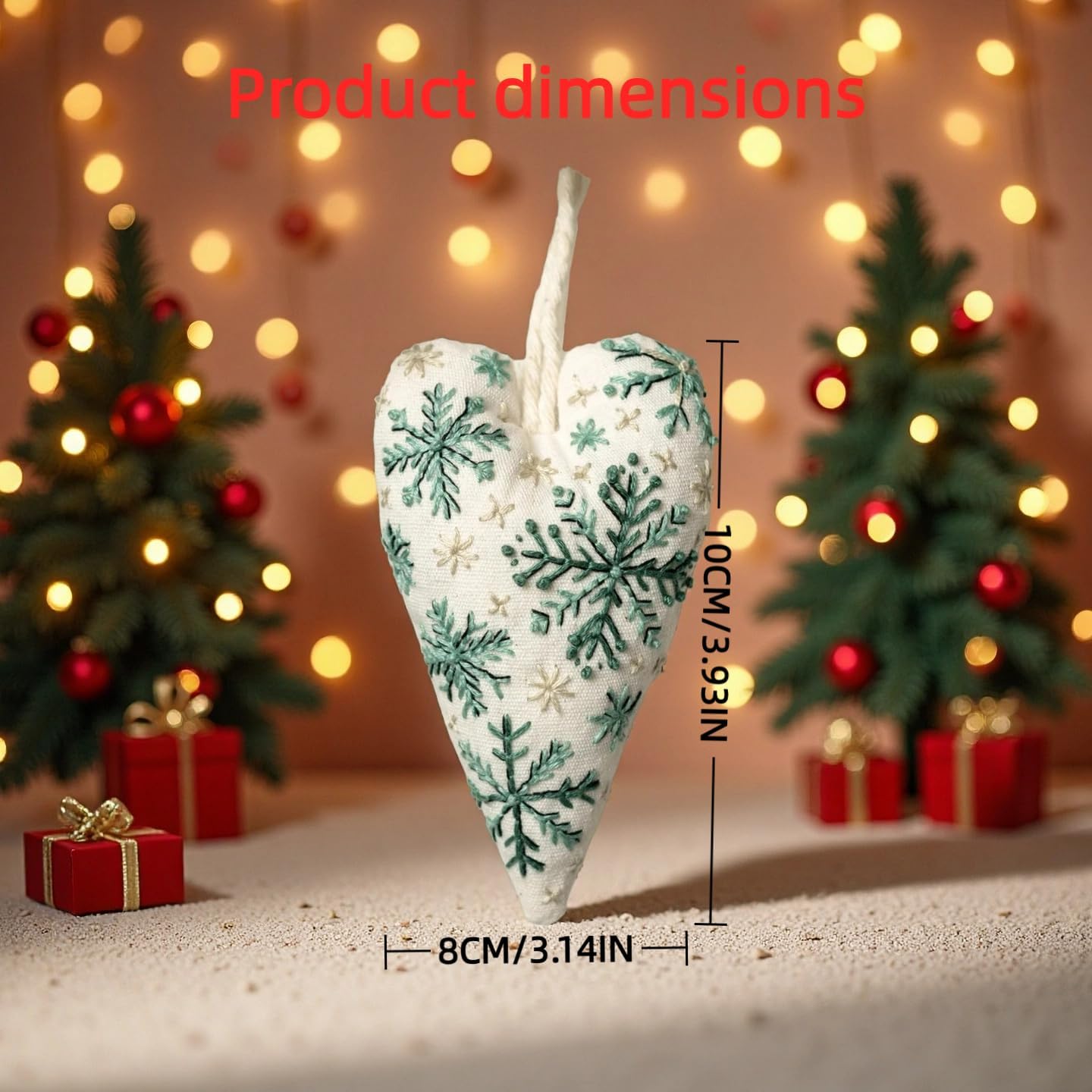 2026 Christmas Embroidery Kit for Beginners - Complete DIY Hand Embroidery Ornament Set with Easy Instructions, Create Festive Tree Hanging Decorations
