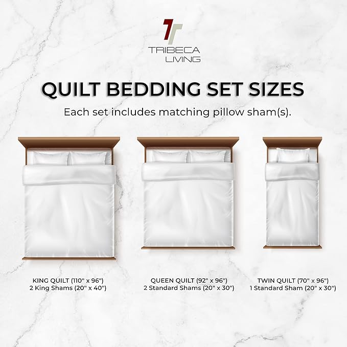 Tribeca Living Lugano Oversized Velvet Quilt Set - All Season, Extra Large, 3 Piece Queen Size Comforter Set with 2 Pillow Shams in Navy Blue Honeycomb Pattern 260GSM