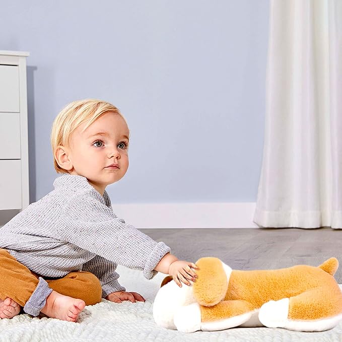 Niuniu Daddy Weighted Dog Stuffed Animal for Kids & Adults, 18" | 3lb Weighted Plushies Pillow for Sleeping and Calming, Cute Lying Plush Toy Large Huggable Gift for Everyday Comfort