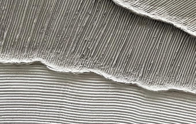 NANKAI Art Hand Painted Wave Landscape Oil Painting Modern Abstract Grey and White Art Painting 24x48 inch Abstract wall Art Deco