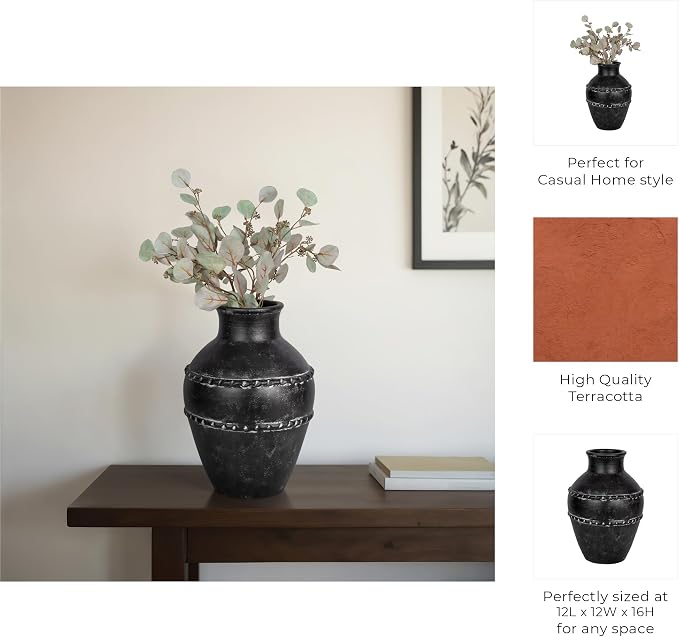 Sagebrook Home Traditional Terracotta Vase