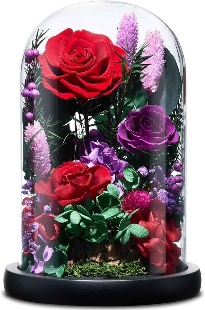 Preserved Roses,Forever Fresh Flowers 7.48in,Gift for Women,Mom,Grandma,Wife,Girlfriend,Sister,and Daughter Perfect for Birthday,Mother’s Day,Valentine’s Day (Mystic Purple2)