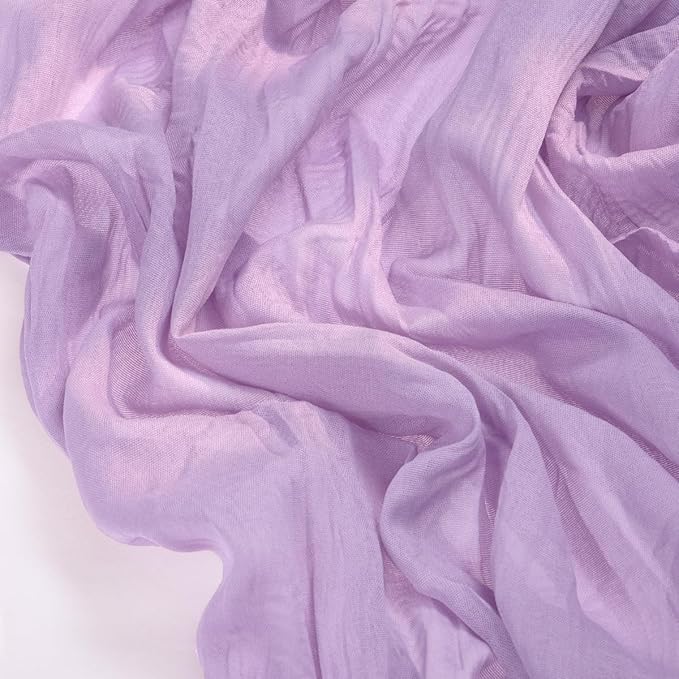 Socomi 3pcs Lilac Purple Lavender Cheesecloth Table Runner Easter Spring Boho Rustic Gauze 120 inch 10FT Cheese Cloth Runner for Wedding Party Baby Shower Birthday Home Decor Holiday Decorations