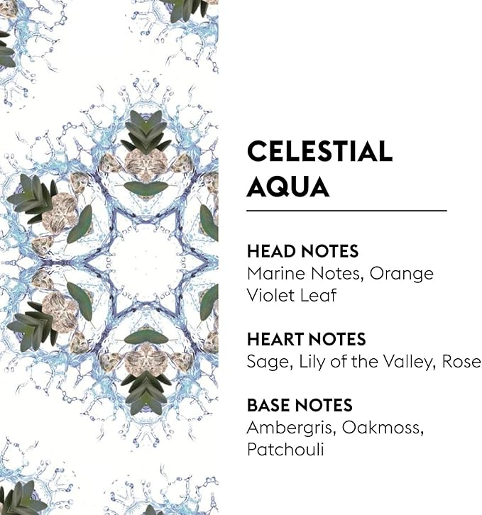 MAISON BERGER Celestial Aqua Lampe Berger Refill, 500 ml (16.9 fl oz), 2-in-1 Catalytic System, Neutralizes Odors and Diffuses Fragrance, Marine Notes, Orange, Sage, Made in France