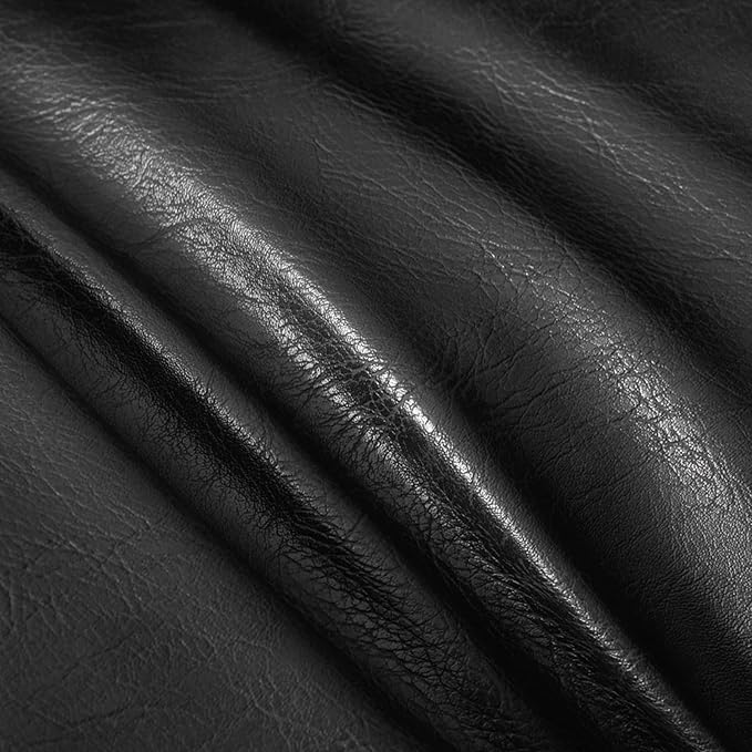 Fancy Homi Black Faux Leather Boho Lumbar Decorative Throw Pillow Covers 12x20 Inch, Thick Modern Solid Cushion Case Set 30x50 cm for Couch Sofa Bedroom Living Room, Rustic Modern Farmhouse Home Decor
