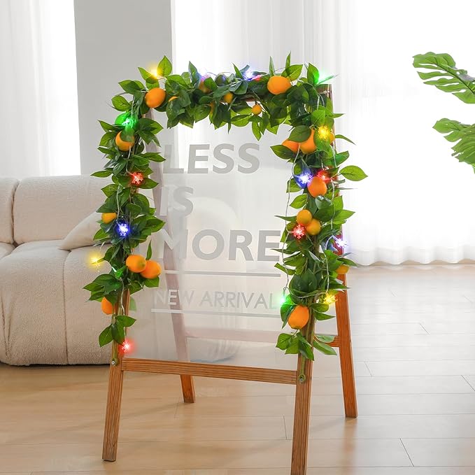 3 Strands Odorless Artificial Vines, 6FT Silk Ivy Garland, Fake Greenery Hanging Plants, Decoration for Party, Wedding, Room. (with LED)