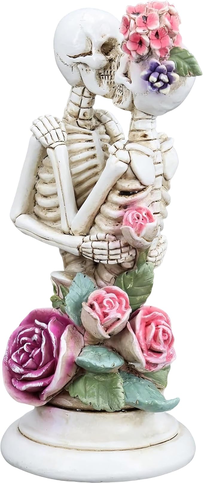 Skeleton Couple Embracing Decor Statue , Skull Halloween Decoration Home Decor Party Decorations,Skull Collectible Figurines,Vintage Resin Sculpture Home Decoration, Personalized Wedding Decoration