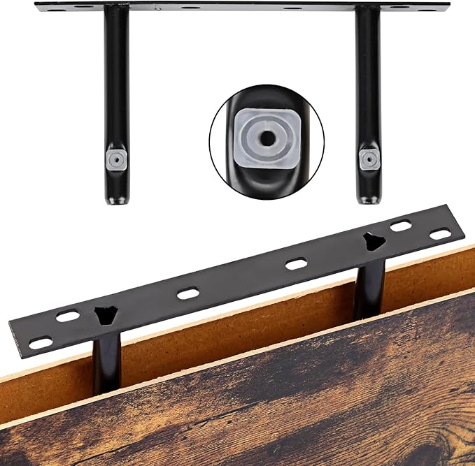 Fixwal Wood Floating Shelves, Wall Shelves Set of 4, Shelves for Wall Decor, with Invisible Brackets for Bathroom, Living Room,Bedroom and Kitchen(Rustic Brown) | Wall Shelves, for Bathroom, Living Room, Bedroom, Kitchen