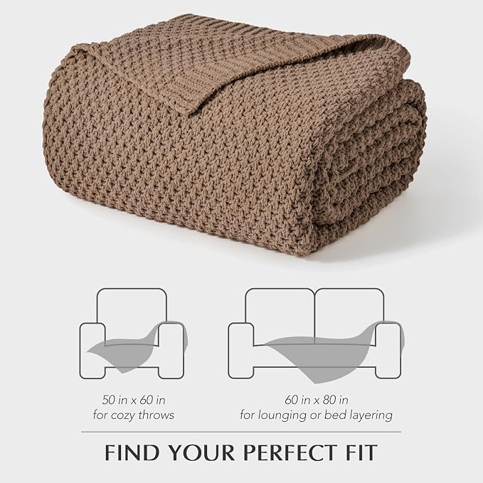 EVERGRACEHOME Chunky Chenille Knit Throw Blanket for Couch, Soft Luxurious Moss Stitch Chair Blankets for Bed, Cozy Decorative Farmhouse Knitted Throws for Sofa, Rosewood, 50" x 60"