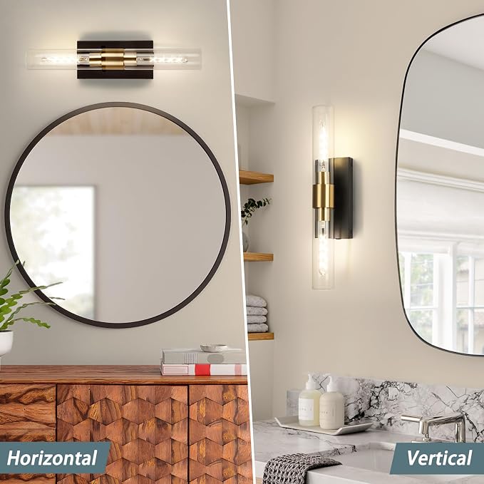 Wall Sconce Set of Two, Battery Operated Wall Sconce, Rechargeable Wall Lamp with Remote, Indoor Non-Hardwired Wall Sconces, Modern Vanity Light for Bedroom, Hallway, Aisle