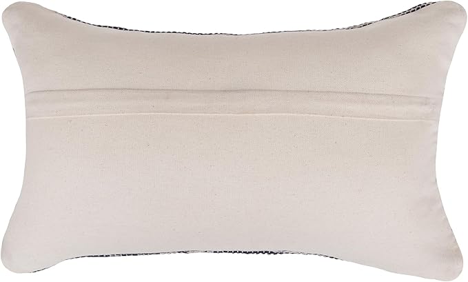 REDEARTH · Boho Textured Throw Pillow Cushion Covers - Lumbar Woven Tufted Decorative Farmhouse Cases Set for Couch, Sofa, Bed, Chair, Dining, Patio, Outdoor; 100% Cotton (12"x20", Indigo) Pack of 2