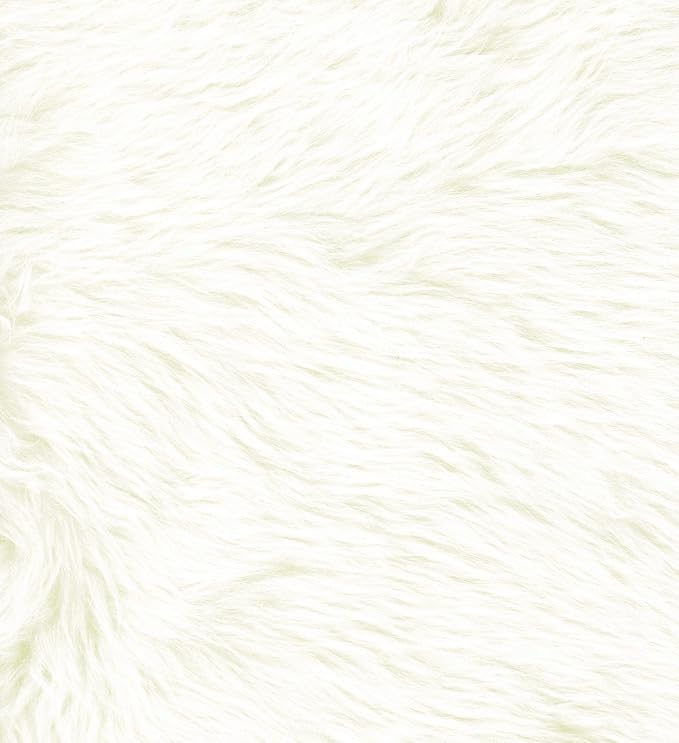HomePop Cube Ottoman - White Faux Fur