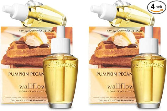 Bath and Body Works Pumpkin Pecan Waffles Wallflowers - 2 boxes, 4 bulbs