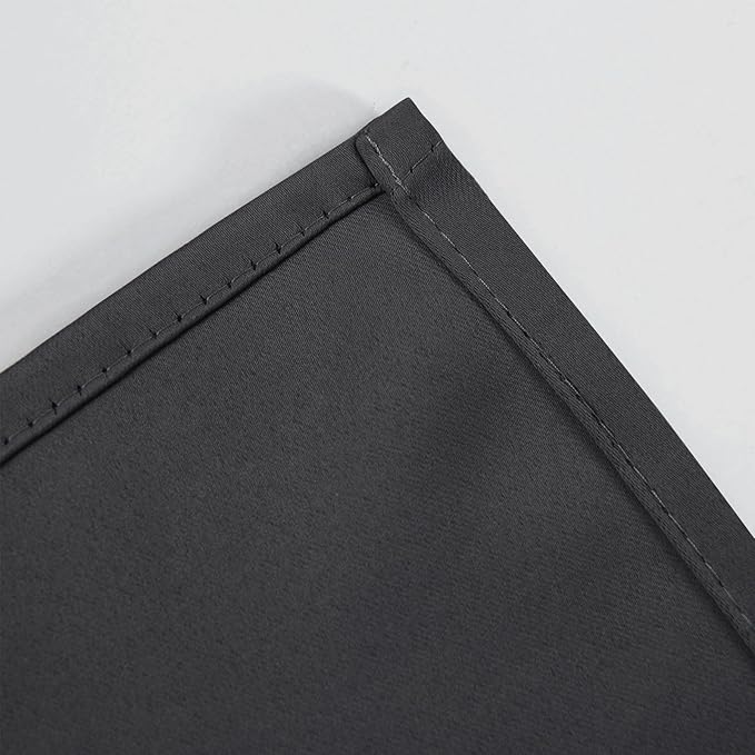 LEMOMO Blackout Curtains 66 x 95 inch/Dark Grey Curtains Set of 2 Panels/Thermal Insulated Room Darkening Bedroom Curtains