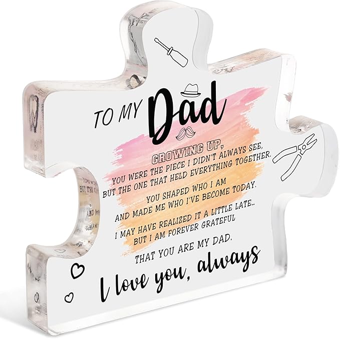 To My Dad – Best Dad Ever Gifts, Valentines Fathers Day Daddy Gifts from Daughter or Son, Golf Dog Bonus Father in Law Birthday Gift