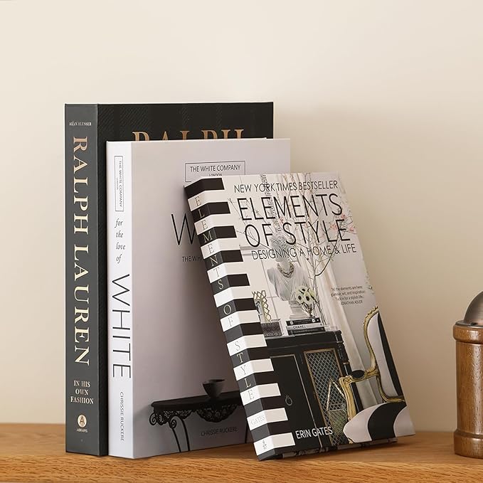 Set of 3 Decorative Books for Home Decor,Stylish Fake Books for Decoration, Aesthetic Decor Books Set for Coffee Table,Bookshelf,Mantel,Living Room,Hotel,Villa Decor,Storage Box for Photos