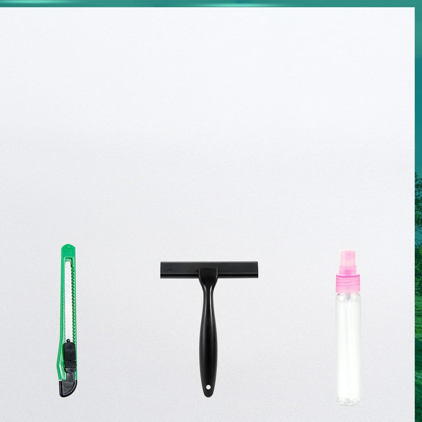 Frosted Glass Window Film with Tools,Reusable Window Privacy Film,Static Clings Window Film Kit for Home Bathroom and Office. (White, 45.2Inch×78.7Inch)