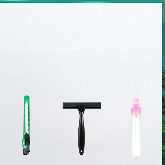 Frosted Glass Window Film with Tools,Reusable Window Privacy Film,Static Clings Window Film Kit for Home Bathroom and Office. (White, 35.4Inch×78.7Inch)