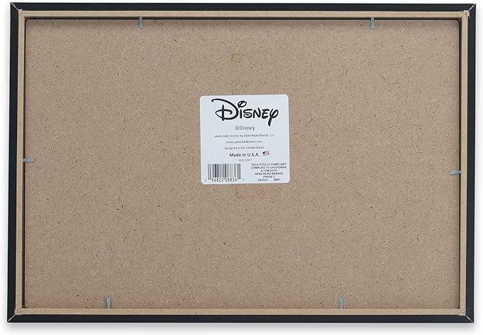 Disney Lilo and Stitch Reach for the Stars Framed Wood Wall Decor - Fun Stitch Wall Art for Kids' Bedroom or Playroom