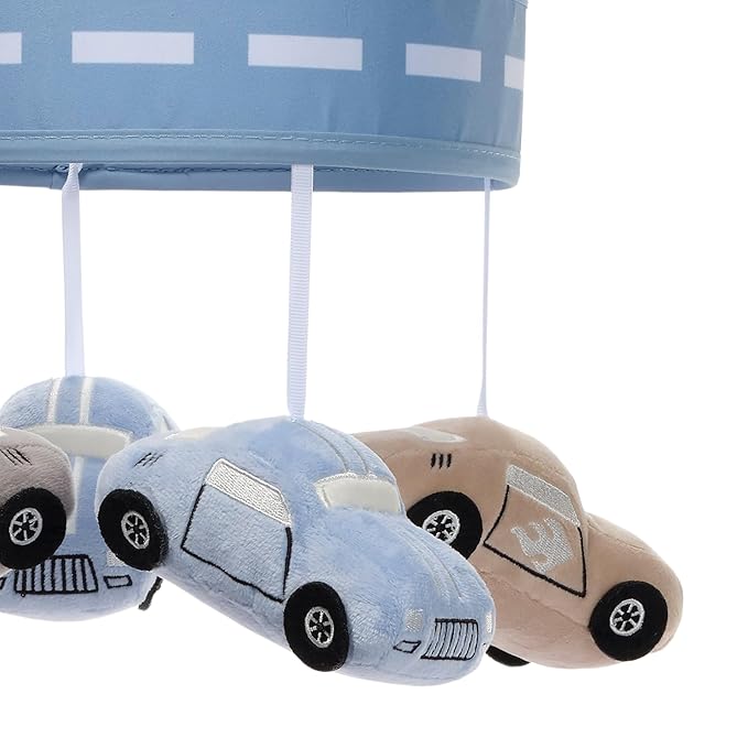 Lambs & Ivy Little Racer Musical Car/Transportation Baby Crib Mobile Soother Toy