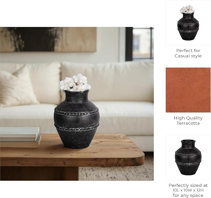 Sagebrook Home Traditional Terracotta Vase