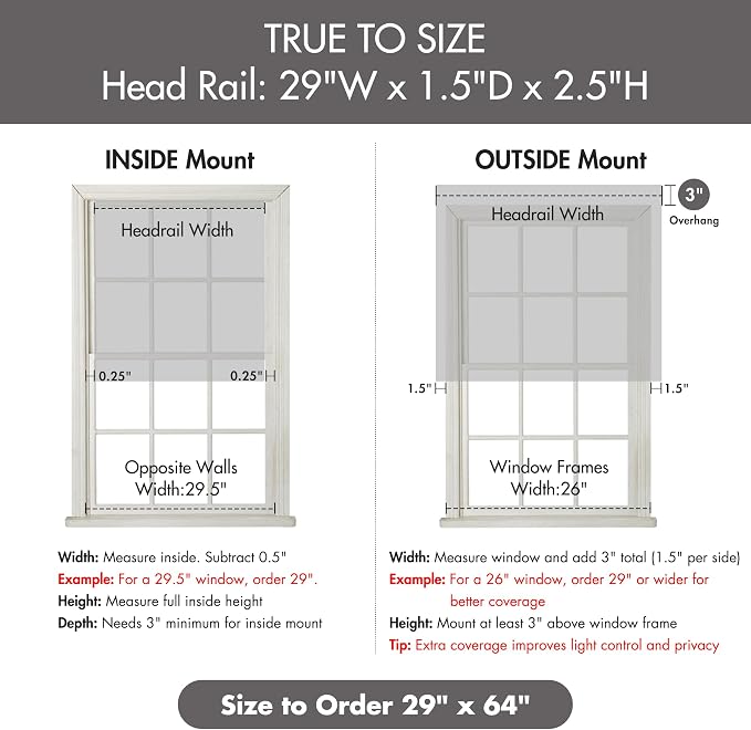 Madison Park Galen Cordless Roman Shade, 29"W x 64"H, Sheen Grey – Room Darkening, Thermal Insulated, Energy Efficient Window Blind with Subtle Sheen Basketweave Fabric for Privacy