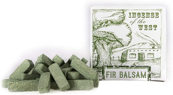 Incienso de Santa Fe - Fir Balsam Natural Wood Incense Bricks Without Holder, 40 Count - Made in the USA