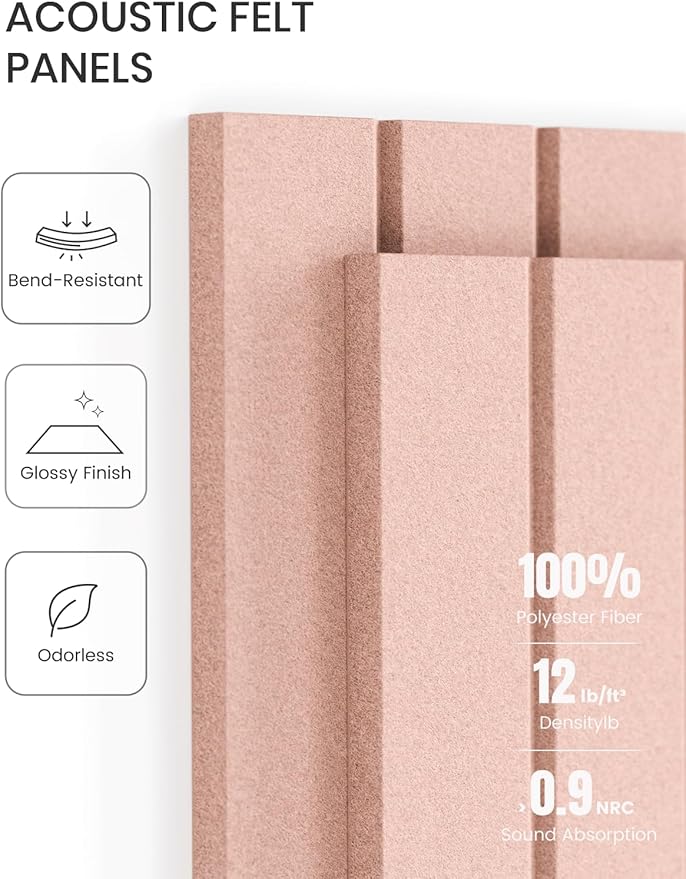 Fluxynara Large Felt Bulletin Board 48" x 36" Cork Board Alternative-12 Pack with 70 Safe Removable Adhesive Tabs, Cork Boards for Walls Cork Board for Home Office Classroom Pin Board (Pink)