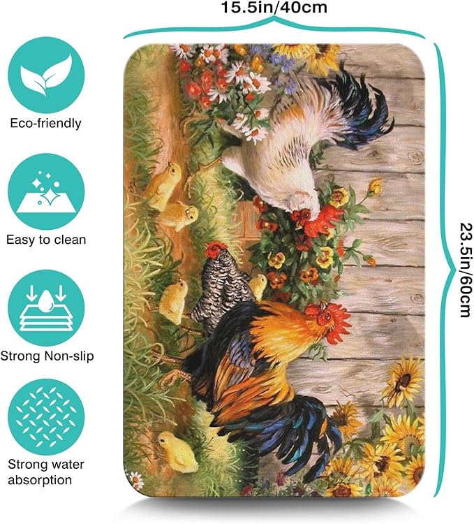 Fun Coffee Mat 23inx15in,Coffee Bar Mat for Countertops,Absorbent Hide Stain Anti-Slip Coffee Bar Accessories Fit Under Coffee Machine Mat,dish Drying Mats for Kitchen