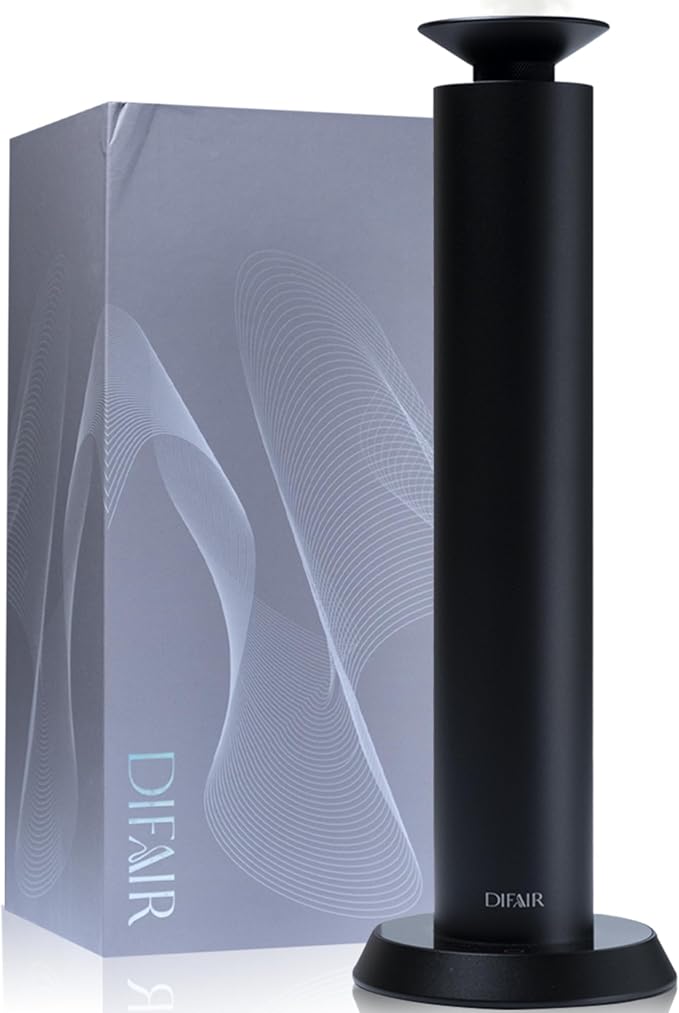 Luxury Aroma Diffuser - Cordless Essential Oil Nebulizer, Long Lasting Battery, Waterless, Rechargeable - Portable Aromatherapy Air Freshener Machine Collection for Home, Office, Hotel (Black)