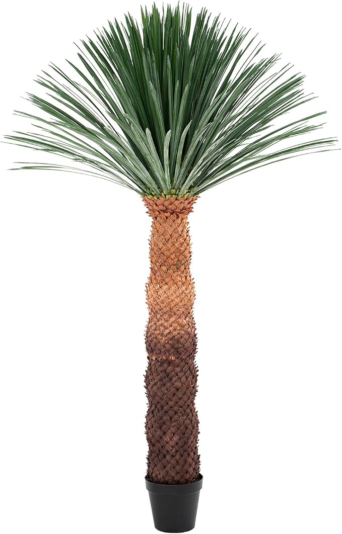 8.6FT Artificial Agave Plant in Black Pot, 103 Inch Tall Faux Agave with Removable White Coating, Fake Floor Plant for Indoor Outdoor Front Porch Patio Home Office Hotel Desert Style Decor